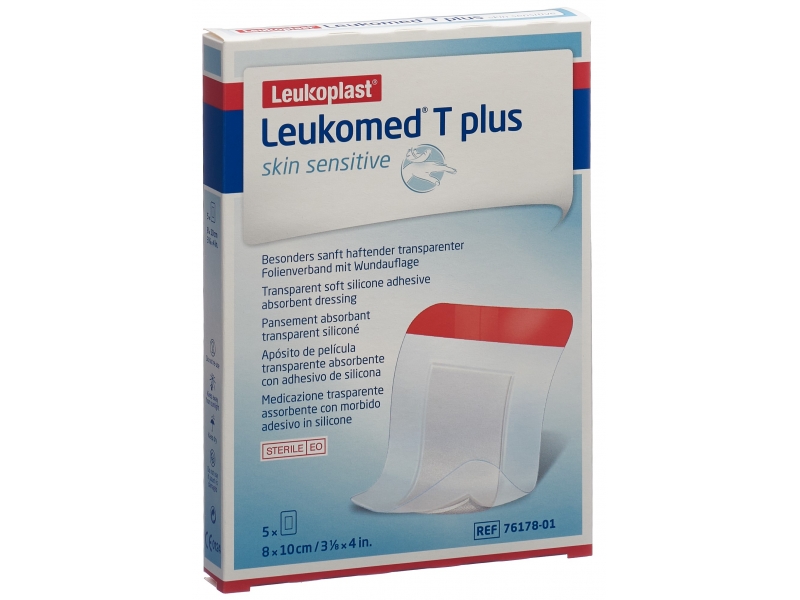 Leukomed T plus skin sensitive 8x10cm 5 pce