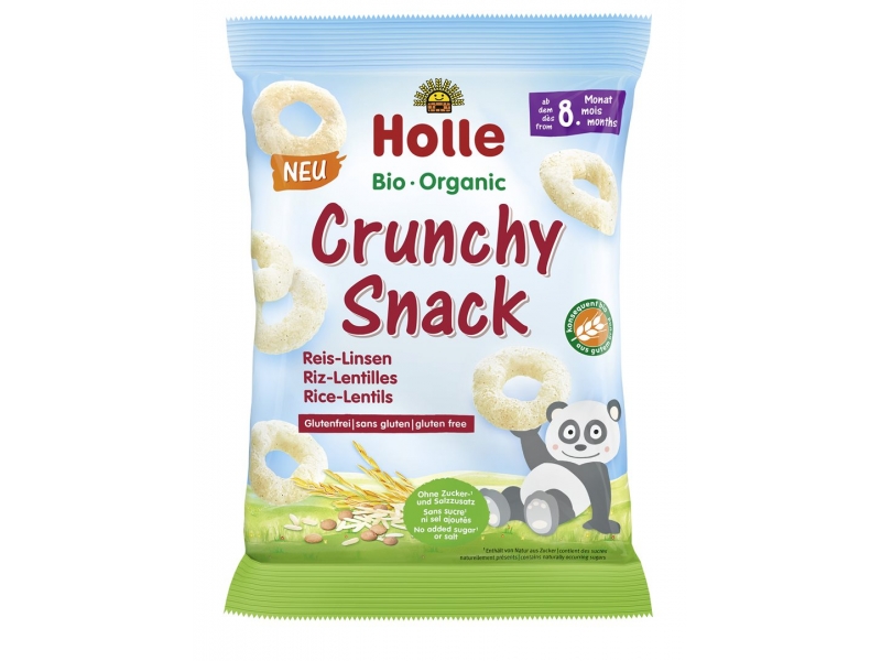 Holle Bio Crunchy Snack riz-lentilles 25 g