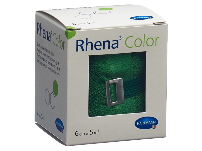 Rhena Color Elastische Binden 6cmx5m grün