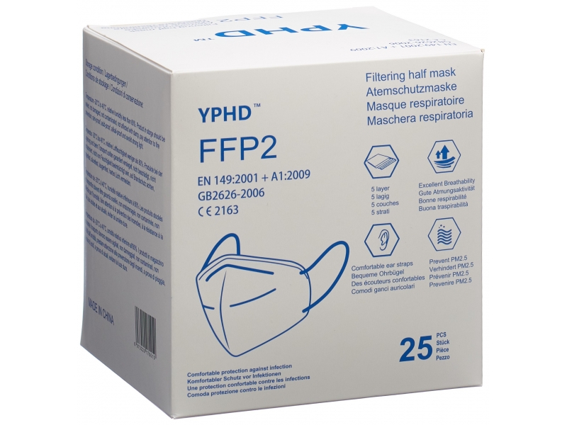 YPHD masque respiratoire FFP2 25 pce