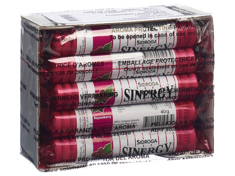 Sinergy sucre de raisin boysenberry 15 x 40 g