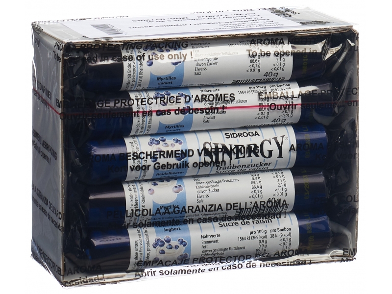 Sinergy sucre de raisin myrtilles yaourt 15 x 40 g