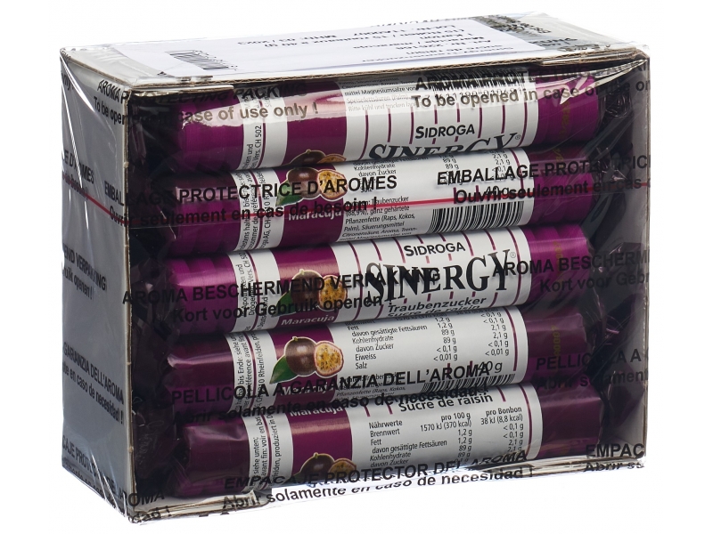 Sinergy sucre de raisin maracuja 15 x 40 g