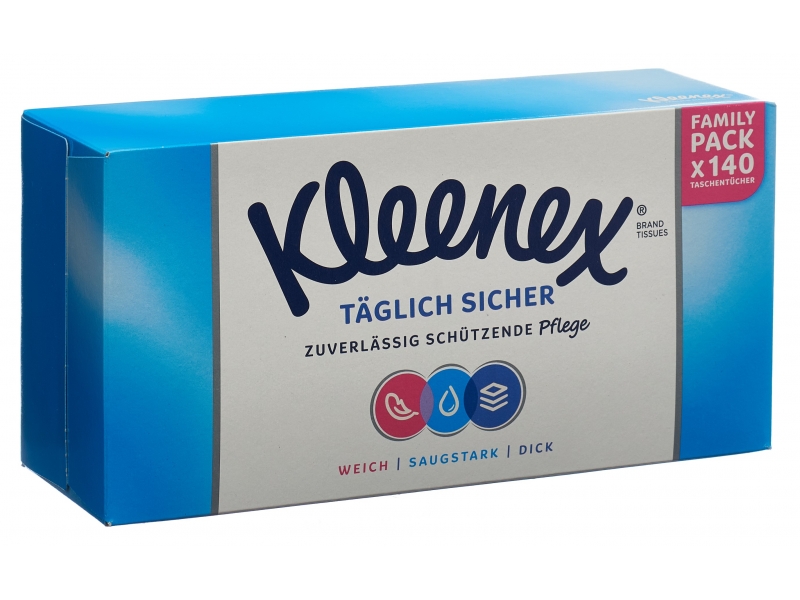 Kleenex mouchoirs Täglich sicher box 140 pce