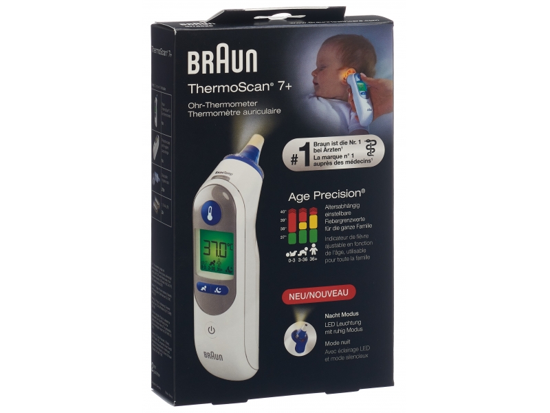 Braun ThermoScan 7 + IRT 6525 avec AgePrecision et mode nuit