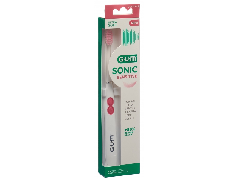 GUM Sonic Sensitive elektrische Zahnbürste weiss