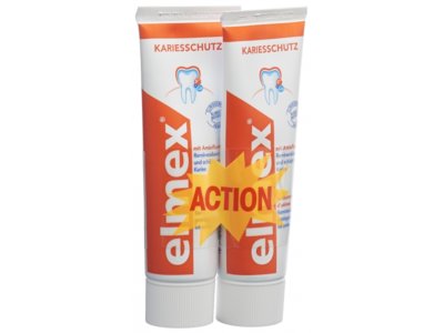 elmex PROTECTION CARIES dentifrice duo 2 x 75 ml