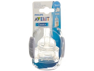 Avent Philips tétine classic 3 trous 2 pce