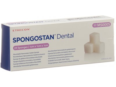 SPONGOSTAN dentaire 1x1x1cm 24 pce