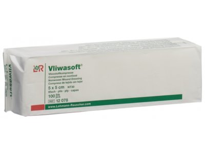 Vliwasoft Vliesstoffkompressen 5x5cm 6-lagig Btl 100 Stk