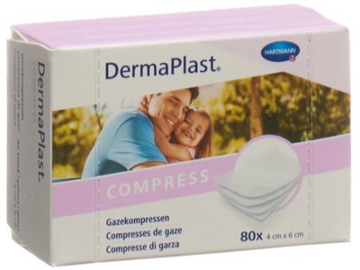 Dermaplast Gazekompresse 4x6cm 80 Stk