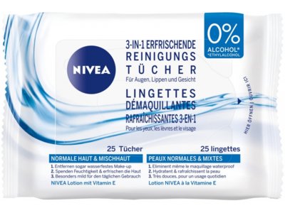 Nivea lingettes rafraîchissantes 25 pce