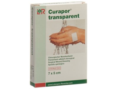 Curapor pansement adhésif 7x5cm transparent 5 sach