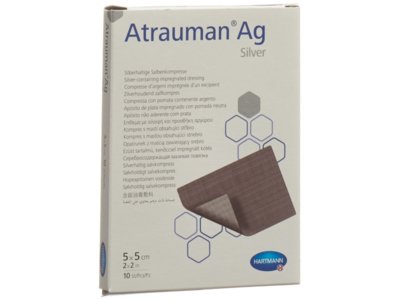 Atrauman Ag compresses 5x5cm stériles 10 pce