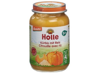 Holle citrouille avec riz demeter bio 190 g