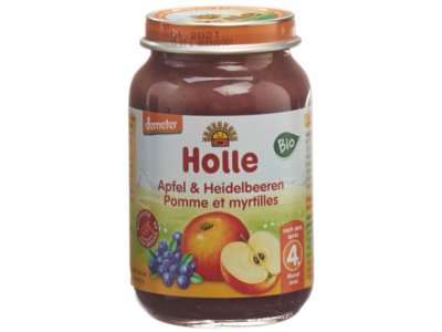 Holle pomme et myrtilles demeter bio 190 g