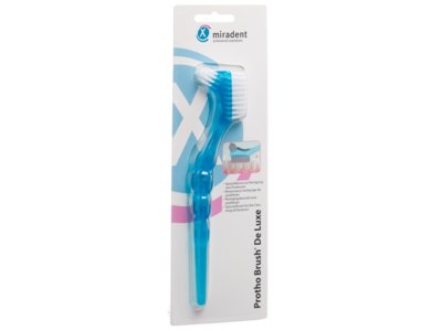 Miradent protho brush de luxe brosse à dents prothèse bleu