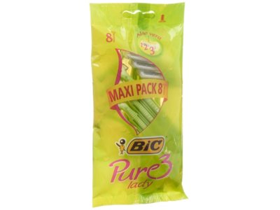 BiC Pure Lady rasoir 3-lames pour femmes maxi-pack sach 8 pce