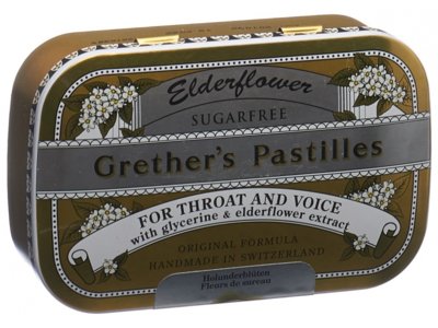 Grethers Elderflower pastilles sans sucre bte 110 g