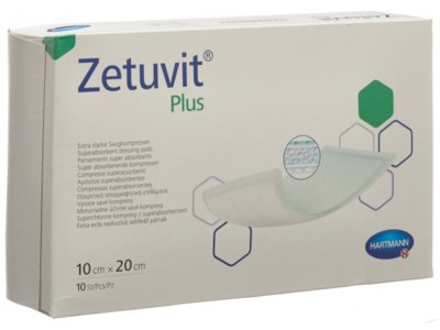Zetuvit Plus Absorptionsverband 10x20cm 10 Stk