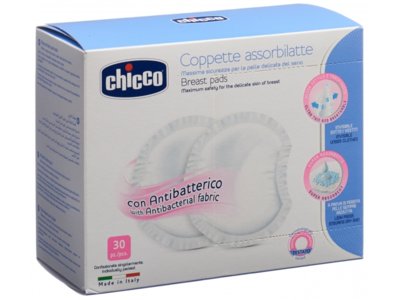 Chicco compresses allaitement allaitement sûr antibactérien 30 pce