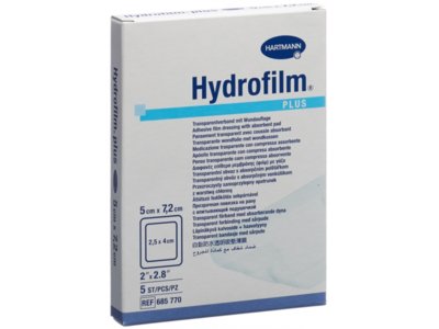 Hydrofilm PLUS pansement imperméable 5x7.2cm stérile 5 pce