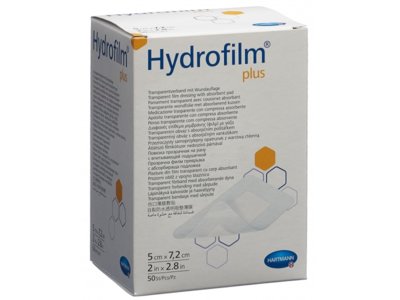 Hydrofilm PLUS wasserdichter Wundverband 5x7.2cm steril 50 Stk
