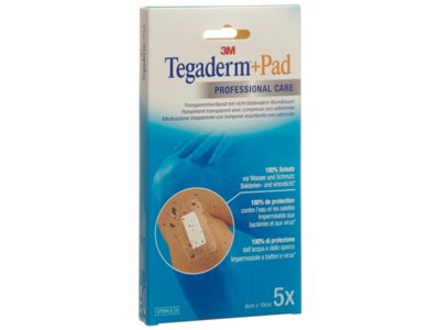 3M Tegaderm+Pad 6x10cm compresse 2.5x6cm 5 pce