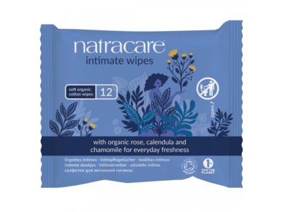 Natracare Lingettes intimes organiques 12 pce