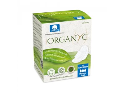 Organyc serviettes hygiéniques avec ailettes mode flow 10 pce
