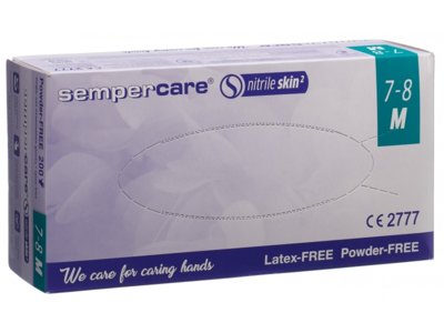 Sempercare Nitrile Skin Handschuhe M puderfrei unsteril 200 Stk