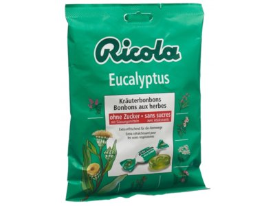 Ricola Eucalyptus Kräuterbonbons ohne Zucker Btl 125 g