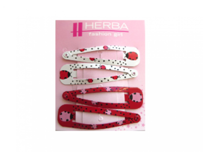 Herba Kids clic-clac 5cm rouge/blanc 4 pce