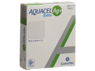 AQUACEL Ag+ Extra compresse 5x5cm 10 pce