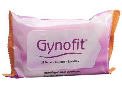 Gynofit lingettes intimes à l'acide lactique non parfumées 25 pce