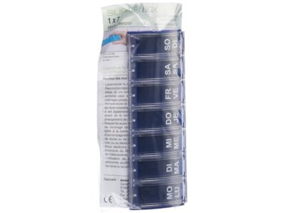Supairbox 1x7 Wochendispenser deutsch/französisch blau