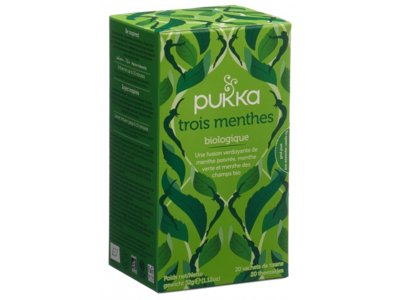 Pukka Trois Menthes Thé bio sach 20 pce