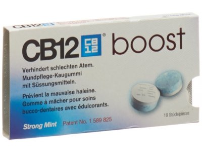 CB12 boost gommes à macher pour soins bucco-dentaires Strong Mint 10 pce