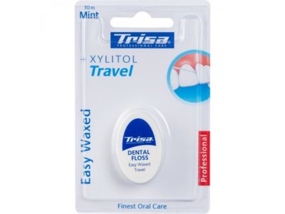 Trisa Easy Waxed Travel 10m mint Xylitol