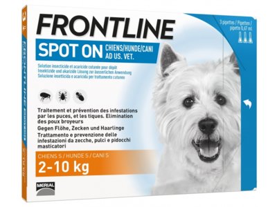 Frontline spot on chien S liste D 3 x 0.67 ml