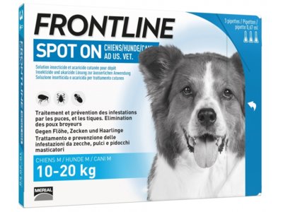 Frontline spot on chien M liste D 3 x 1.34 ml