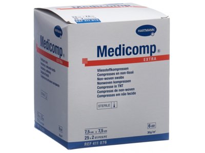 Medicomp Extra 6 fach S30 7.5x7.5cm steril 25 x 2 Stk