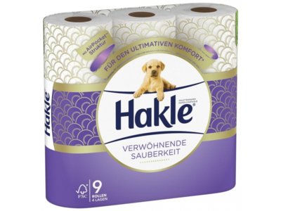 Hakle propreté moelleuse papier toilette FSC 9 pce