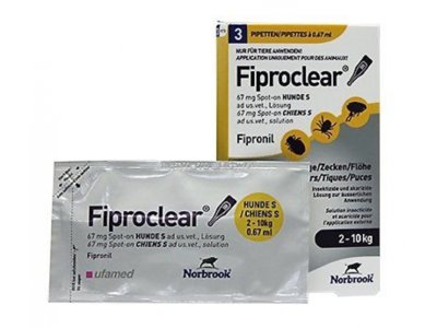 Fiproclear Spot-on pour chiens sol S ad us. vet. 3 x 0.67 ml