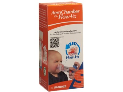 AeroChamber PLUS Flow-Vu mit Maske (0-18 Monate) orange