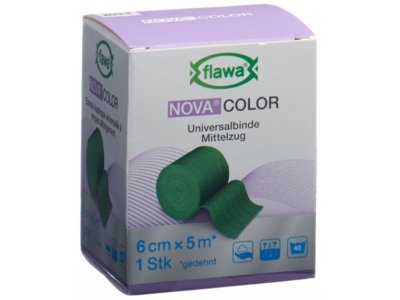 Flawa Nova Color Idealbinde 6cmx5m grün