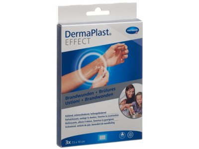 DermaPlast Effect pansement brûlure 75x100mm grand 3 pce