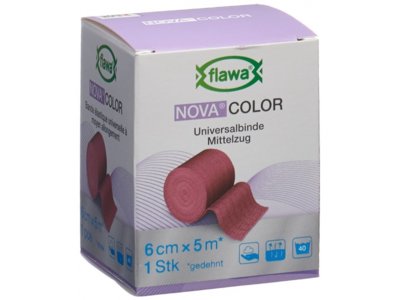 Flawa Nova Color Idealbinde 6cmx5m rot