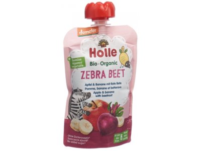 Holle Zebra Beet - pouchy pomme banana betterave 100 g