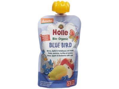 Holle Blue Bird - pouchy poire pomme myrtilles et avoine 100 g